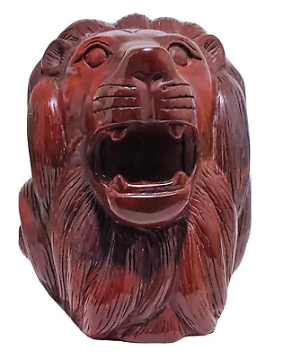 MGM STUDIOS Lion Head Paperweight Hand Carved Solid Stone Bust 5”H X 4”W 5lbs • $32