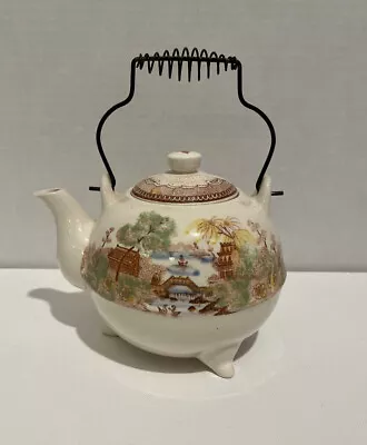 Teapot Brown & Richie “Oriental Gardens” Brown Transferware Vintage No Chips • $18.95