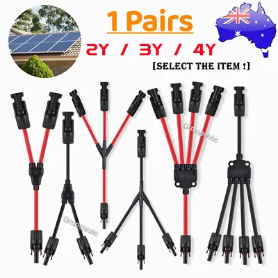 Solar Panel Y Branch Parallel Connectors Adapter Cable Wire Connection Extension • $26.95