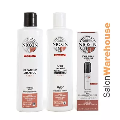 Nioxin System 4 Cleanser Sham + Conditioner  300ml + Treatment 100ml • $54.95