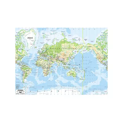 $7.47 • Buy Map Of The World Detailed Large Educational Geological Poster