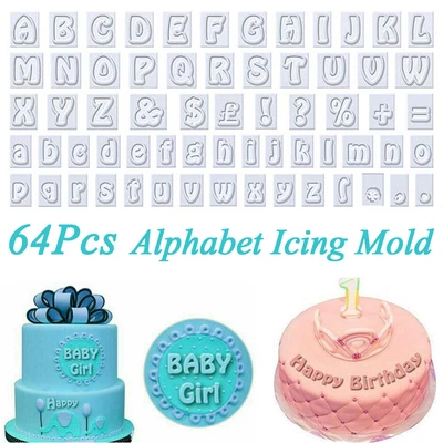 £6.19 • Buy 64x Alphabet Letter Cookie Cutters Mold Fondant Cake Biscuit Baking Mould Decor