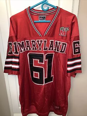 Stitched Sewn Mens Large University Of Maryland Terrapins Football Jersey L # 61 • $39.77