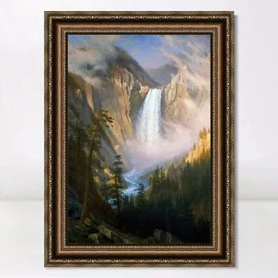 Framed Wall Art Raging Water Falls From The Mountain By Albert Bierstadt 24 X32  • $87.99