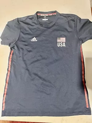 Adidas Team USA Olympics Volleyball Shirt Dark Blue Size Small S • $12