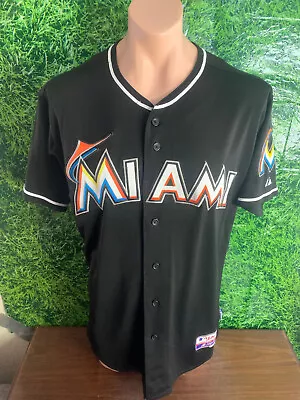 MLB Miami Marlins Baseball Spring Training Jersey Player #28 Majestic Size 46 • $100