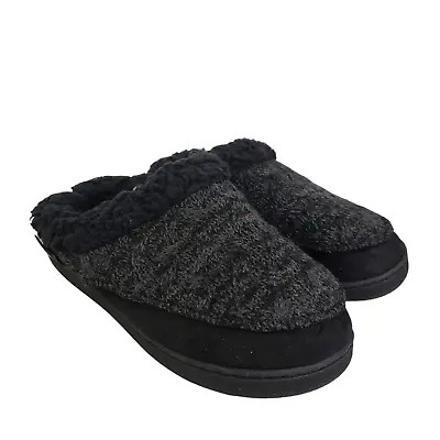 MUK LUKS Fluffy Sherpa Lined Slippers Womens Aileen Clogs BLACK Small 5/6  • $17.94