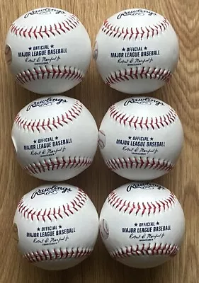 1/2 Dozen Rawlings Official MAJOR LEAGUE BASEBALL MLBP Ball Errors (6) *No Logo* • $78