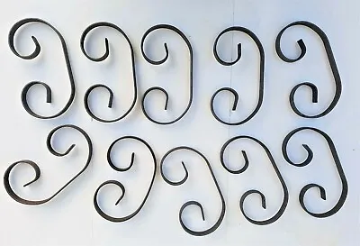 £21.70 • Buy 10 Of Wrought Weldable Iron Scrolls For Gates,railing .Unpainted 