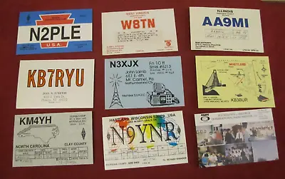 Lot Of 27 Amateur Ham Radio QSL Call Cards (Vintage) USA • $27