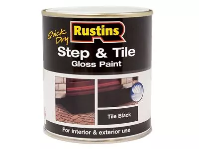 Rustins - Quick Dry Step & Tile Paint Black 250ml • £11.06