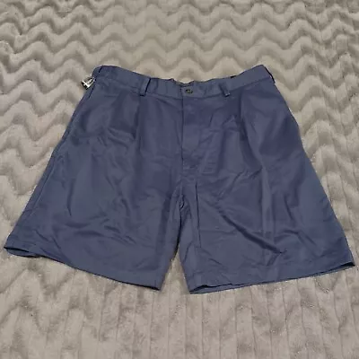 Croft & Barrow Mens Size 36 Blue Pleated Front Microfiber Golf Shorts NWT • $20.95