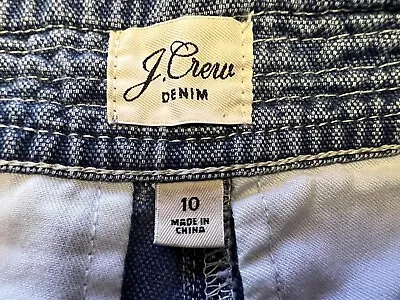 J. Crew Womens Blue Denim Shorts Size 10 • $12