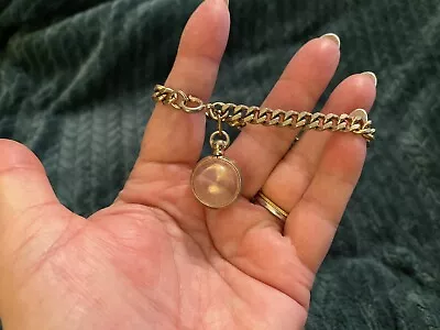 Vtg Mustard Seed Charm Bracelet- 7.5” Goldtone Chain • $19.99