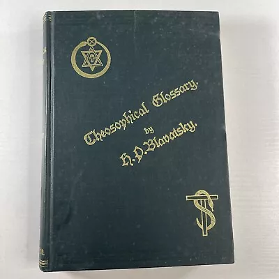 1973 Vintage Theosophy Book: The Theosophical Glossary By H. P. Blavatsky • $29.98