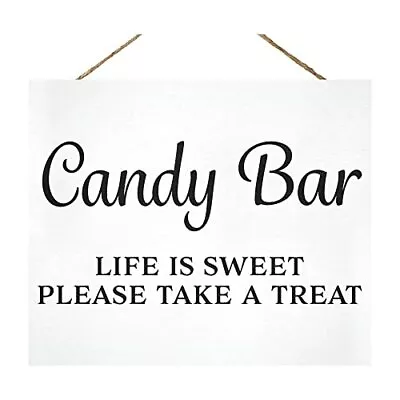 JennyGems Wedding Signs Candy Bar Sign Engagement Party Decorations (White) • £24.08