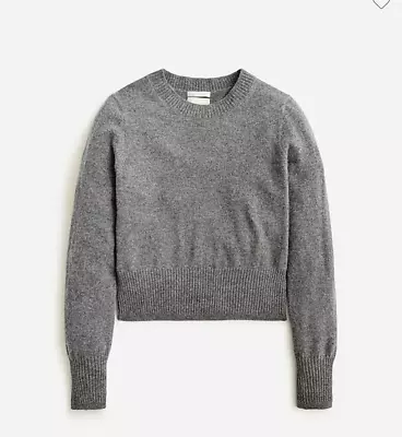 J.Crew Cashmere Shrunken Crewneck Cropped Sweater Size M • $35