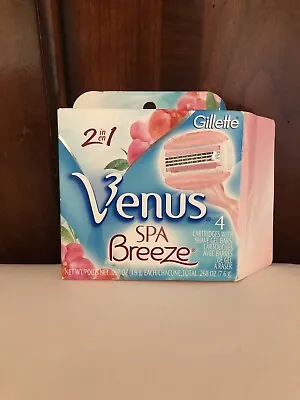 Opened Package Of Gillette Venus Spa Breeze 2 In 1 Razer Cartridges (4 Count) • $14