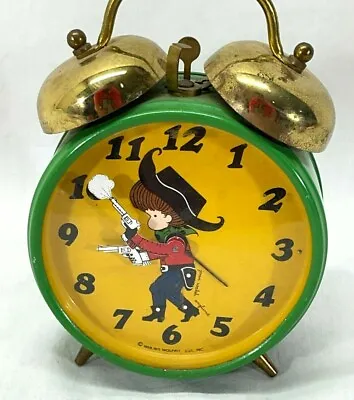 Joan Walsh Anglund The Brave Cowboy Vintage Wind Up Alarm Clock Wolfpit - READ • $109.99