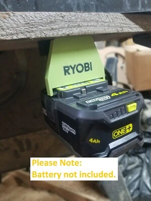 $7.99 • Buy Ryobi One+ 18V Li-ion Vertical Battery Wall / Bench Mount Holder DIY 3D Print