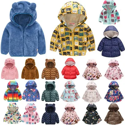 £8.82 • Buy Toddler Baby Kids Boys Girls Winter Warm Hoody Coat Jackets Outwear Age 2-6years