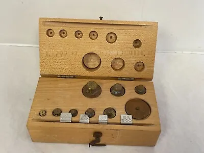 Vintage OHaus Fractional Weight Scale Set 50gm - 1gm In Wooden Box + Milligrams • $45