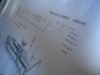 Disneyland Mark Twain Steamboat Blueprint - Main Deck - Design Info+ - 36 X 56  • $39.99