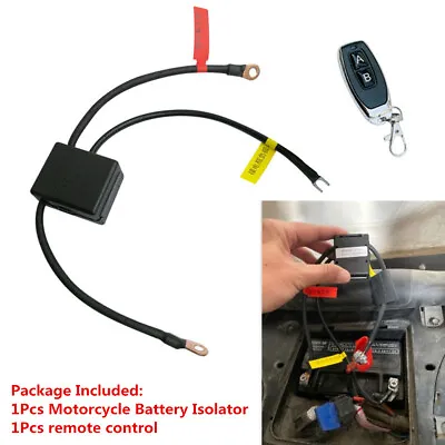 12V Motorcycle Battery Disconnect Cut Off Isolator Master Switch Wireless Remote • $25.51