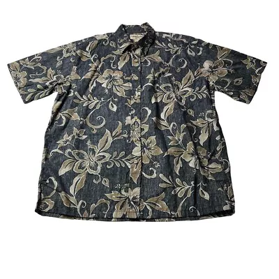 Hawaiian Shirt Size XL Boho Floral Summer Beach Holiday Ibiza Party Grunge Retro • £19.95
