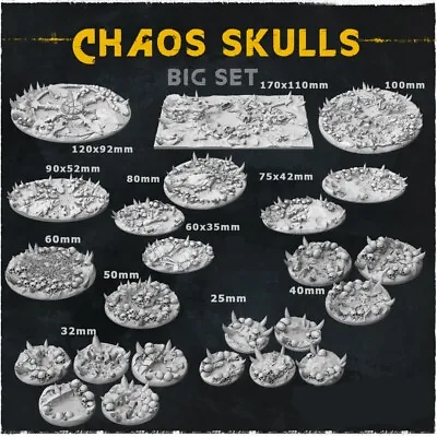 Warhammer 40K AOS Resin Base Toppers Wargaming Slaves To Darkness (Small Bases) • £3.40