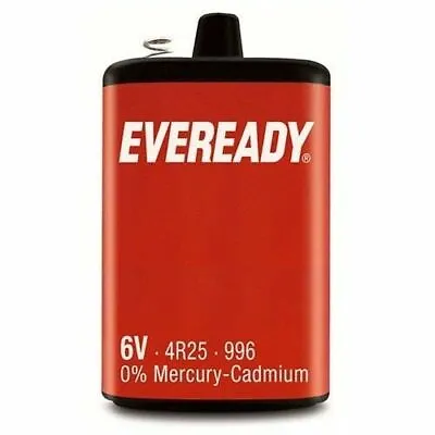 Eveready PJ996 4R25 6V Lantern Battery | 1 Pack • £7.99