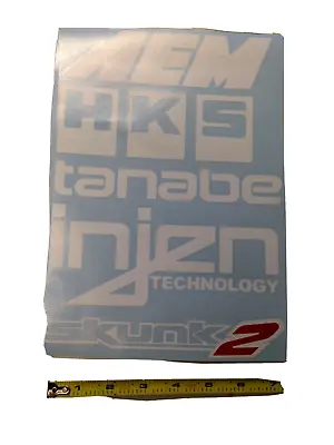 X5 AEM Tanabe Skunk2 Injen Sticker Decal Car Window Jdm Roll Call Sponsor Eg Ek • $8.99