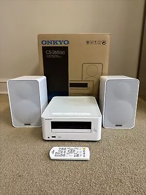 Onkyo CR-265 CD Player AM FM Receiver Mini Stereo System (White) • $37.44