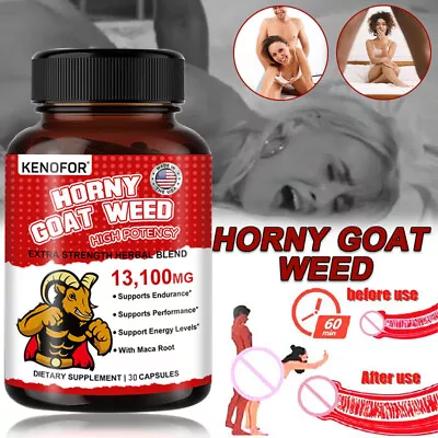 Horny Goat Weed Extract (Epimedium) 30 Capsules -Gluten Free Non-GMO • $8.27