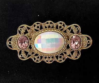 Signed DESIGNER 1928 Pink Rhinestone Vintage Brooch Jewelry Lot Z • $0.99