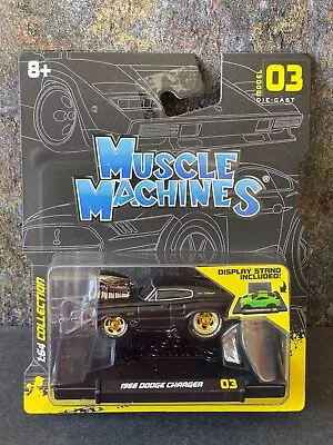 Muscle Machines Chase 1966 Dodge Charger Diecast Model #3 W/ Gold Wheels • $19.99