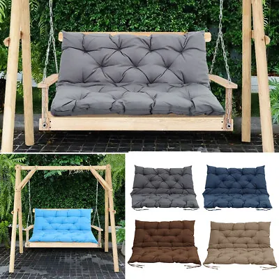 Extra Wide Replacement Cushion 2-3 Seater Garden Swing Bench Chair Seat+Backrest • £35.95