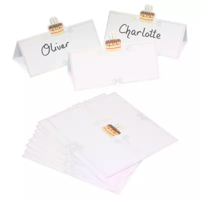 £3.99 • Buy Birthday Cake Table Place Name Cards For Celebrations &  Parties