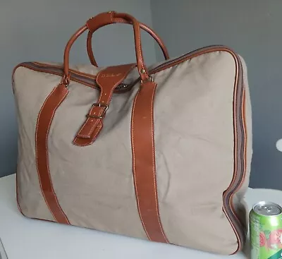 T. ANTHONY  LEATHER CANVAS Garment Carry On Bag Weekender Luggage Duffel  • $9.99