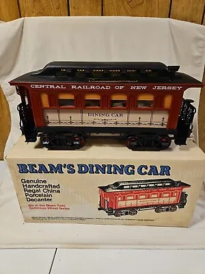 Vintage Jim Beam Railroad Train Dining Car Decanter In Original Box  NEW EMPTY • $90