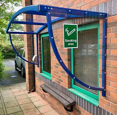 Smoking Shelter Vaping Wall Canopy Area UK Ban Cigarette Ashtray Office Bench • £150