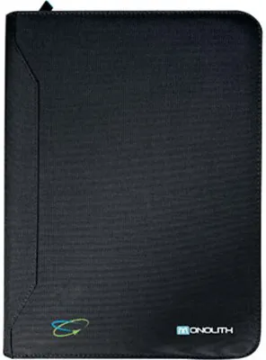 Monolith Blueline Zipped W/Ring Binder Conference Folder A4 Black 3352 • £16.55