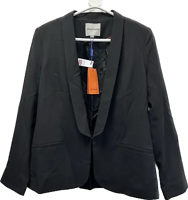 NEW Mary Portas Black The Tail Jacket Blazer Size 16 Smart Occasion • £29.99
