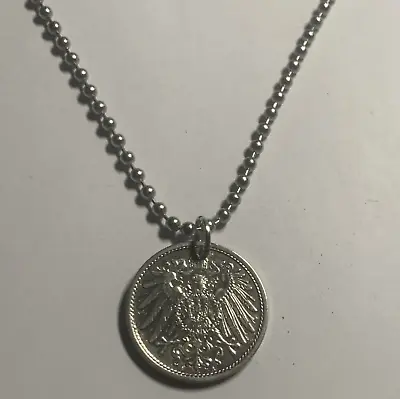 1910 Germany 10 Pfennig Phoenix Necklace Real German Coin Pendant. Great Gift🎁 • $16.99