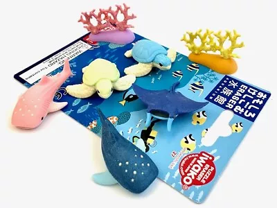 £11.85 • Buy IWAKO Japanese Puzzle Erasers AQUARIUM SEA ANIMALS Blister Card Set