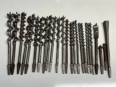 Lot Of Assorted Vintage Auger  Bits Hand Brace Drill Wood Bits & Other   #1126 • $10.50