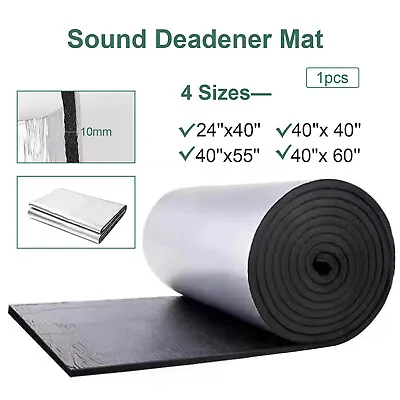 Sound Deadener Mat Noise&Heat Shield Insulation Car Hood Trunk Door • $18.99
