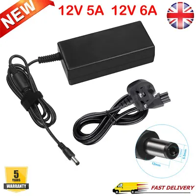 12V 5A/6A Adapter For LED Strip Light / CCTV Camera / LCD Monitor Power Supply • £11.49