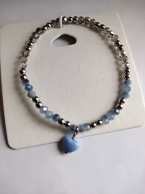 Maurices Blue Heart Charm Bracelet • $12.90