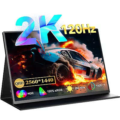 UPERFECT 15.6  2K Portable Monitor 120Hz Gaming Monitor IPS Laptop PC Screen • $129.99